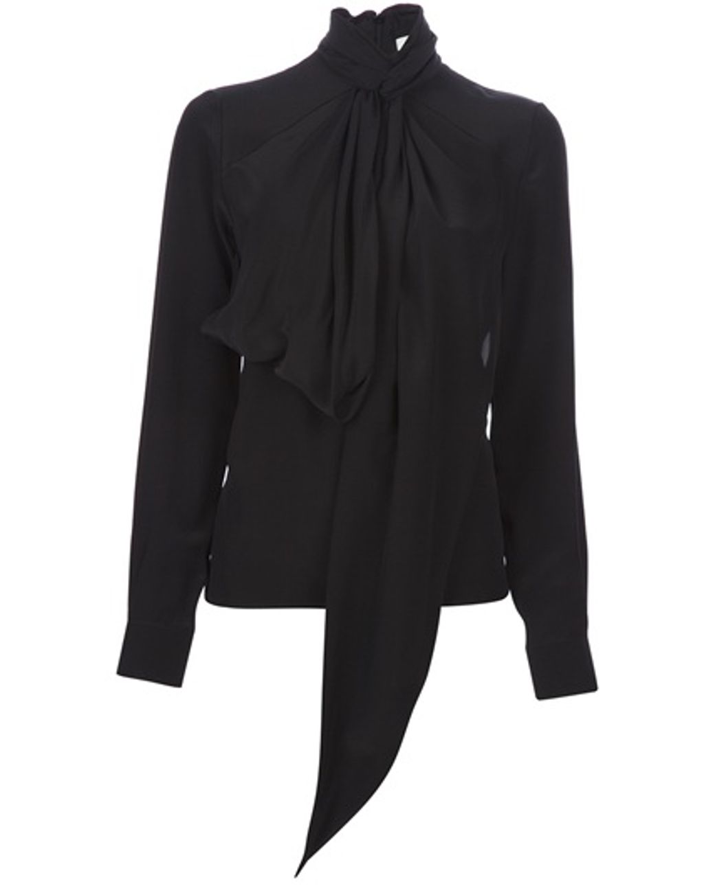 Givenchy Pussy Bow Blouse in Black | Lyst