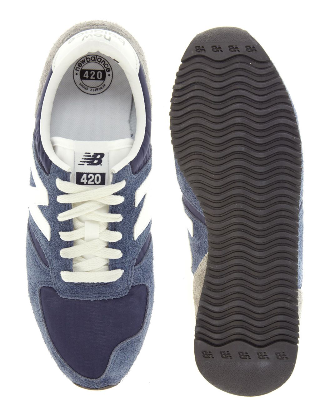 New Balance 420 Navy Vintage Trainers in Blue | Lyst