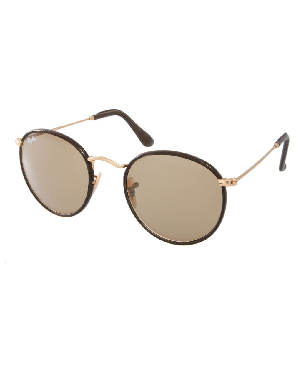 RayBan Round Sunglasses in Brown for Men Lyst
