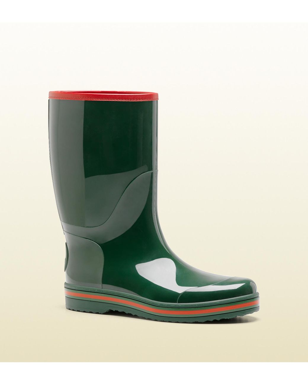 Gucci Rain Boot in Green for Men | Lyst