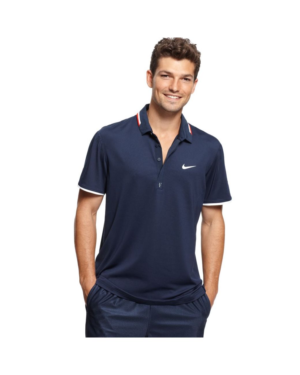 prefacio Jirafa resbalón Nike Roger Federer Hard Court Polo Shirt in Blue for Men | Lyst
