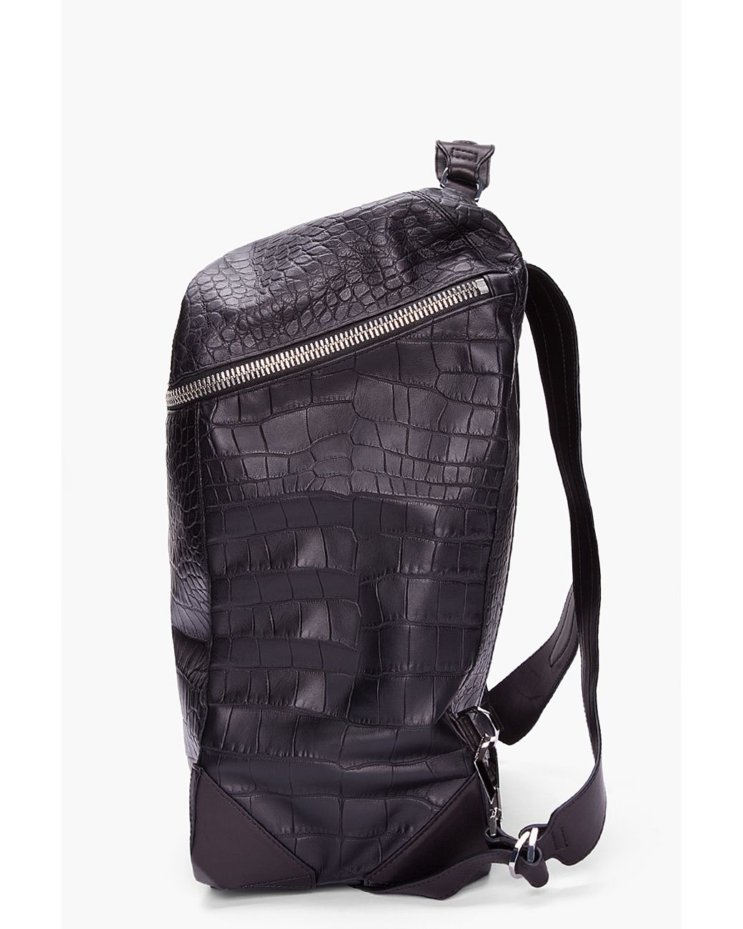 Alexander Wang Croc Embossed Wallie Backpack in Black for Alexander Wang Croc Embossed Wallie Backpack in Black for