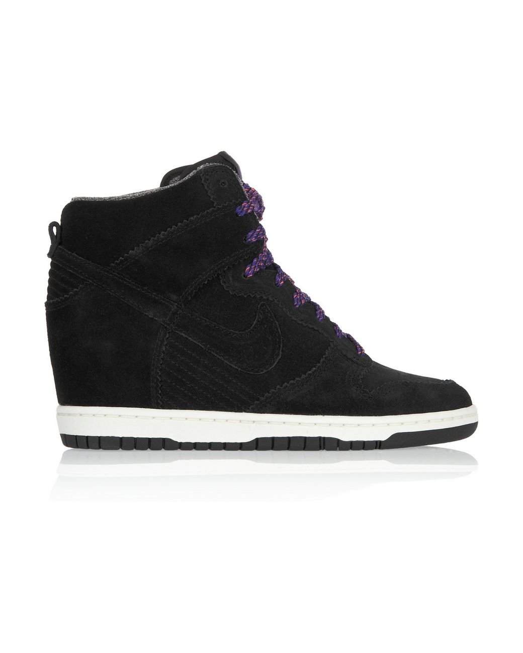 Nike Dunk Sky Hi Suede Wedge Sneakers in Black | Lyst