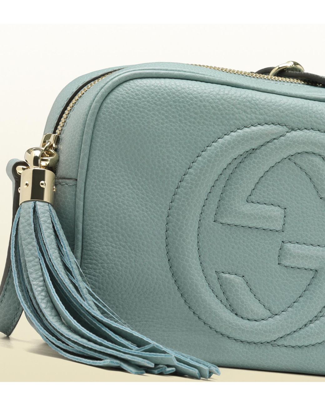 Gucci Soho Light Blue Leather Disco Bag | Lyst