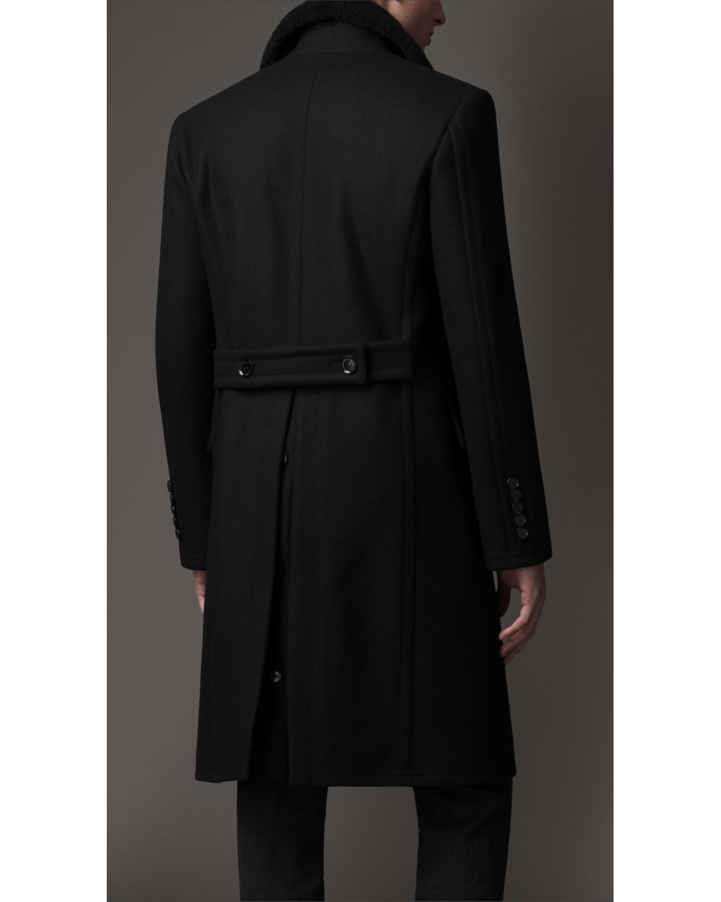 Burberry Virgin Wool Chesterfield Coat in Black for Men Lyst