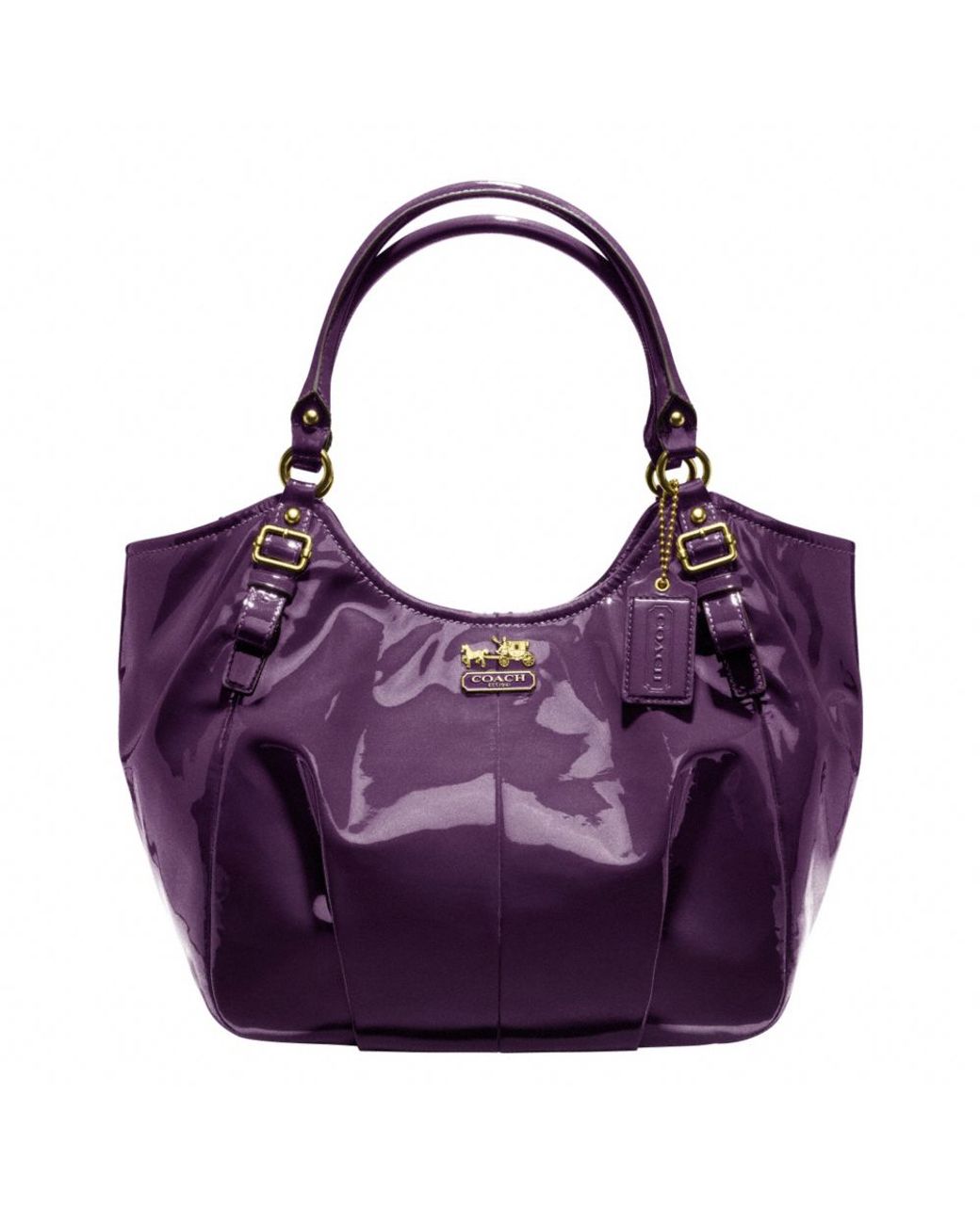 Purple patent leather sales coach purse