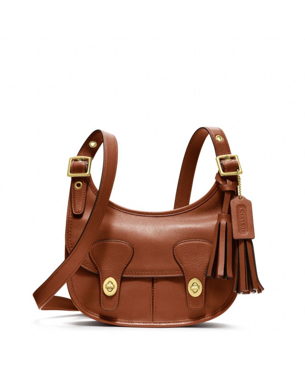 COACH Legacy Leather Amanda Flap in Brass/Cognac (Brown) Lyst