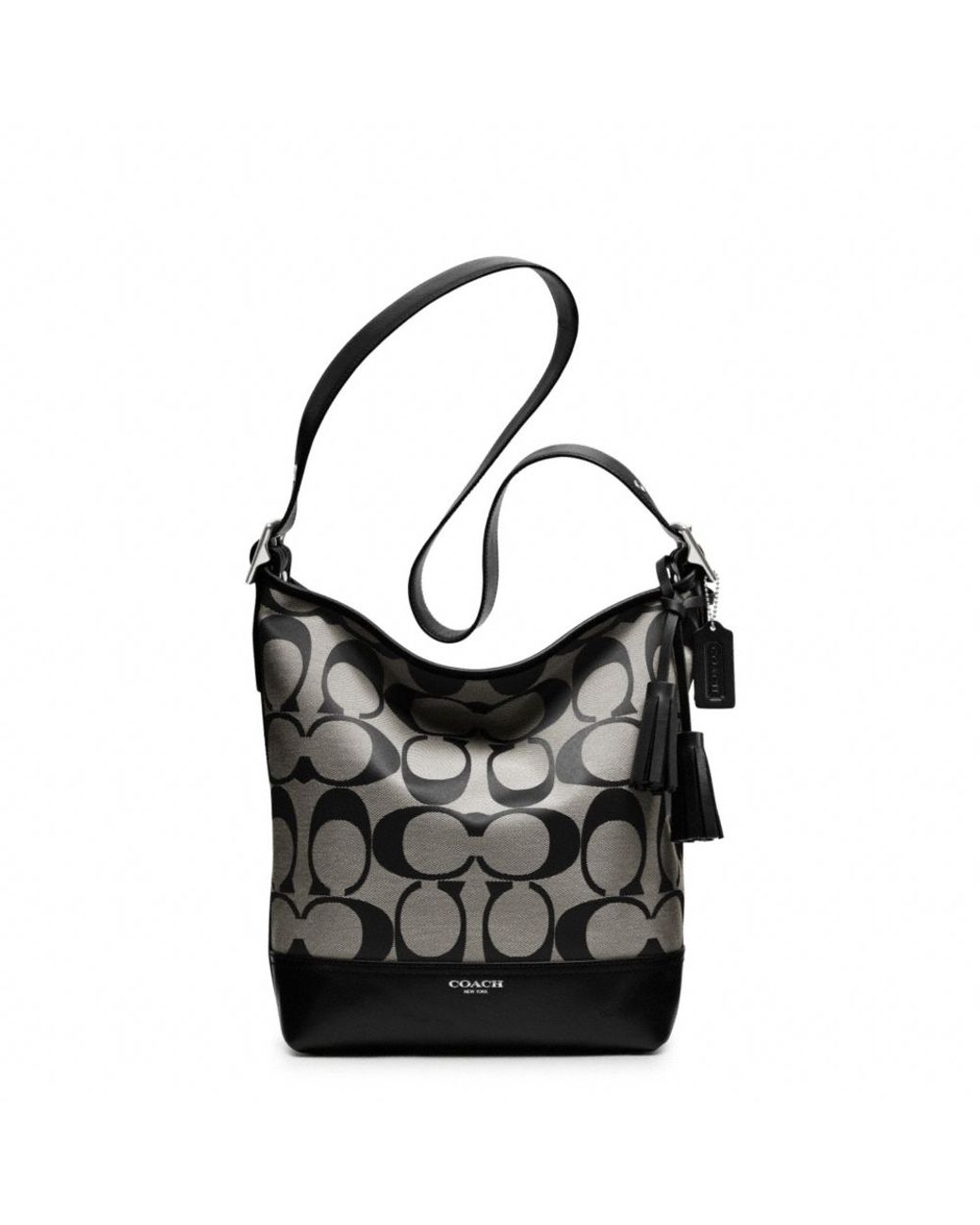 coach courier carryall 23 with floral applique