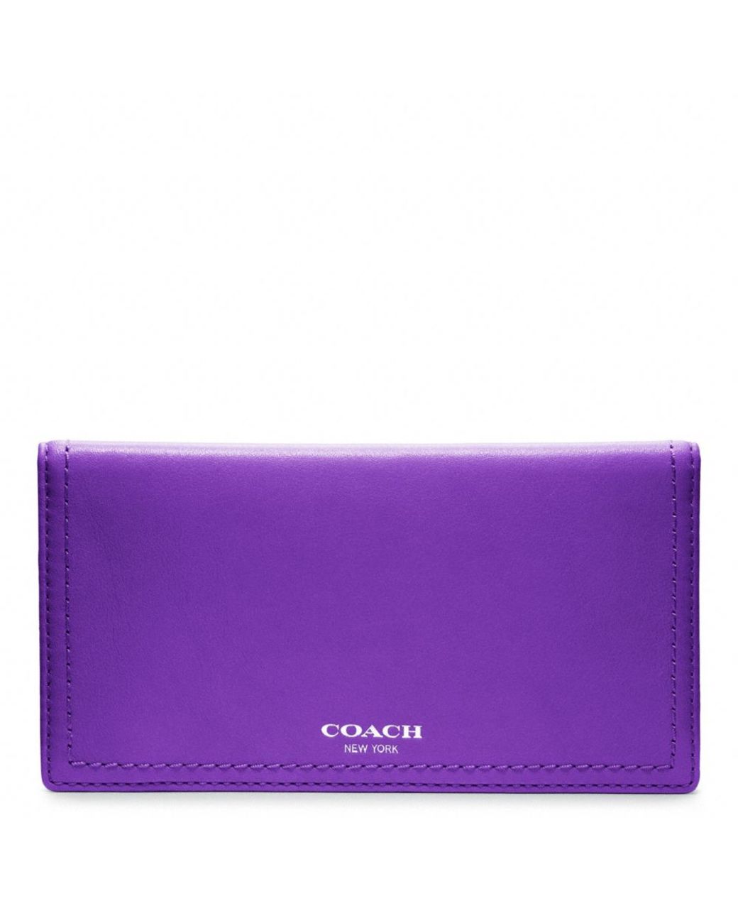 COACH Legacy Leather Checkbook Cover in Purple Lyst