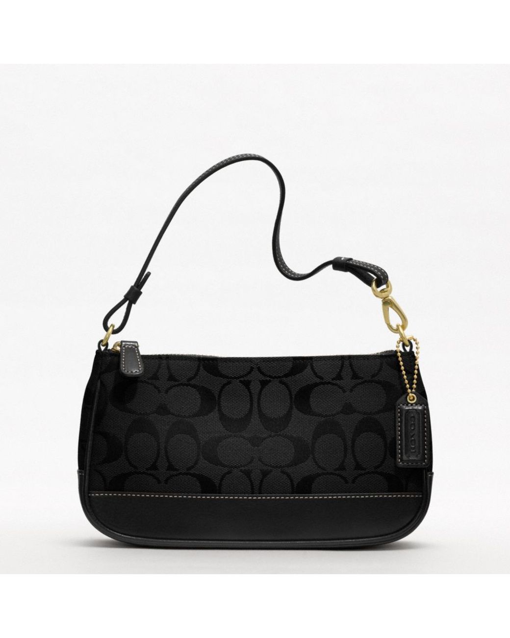 COACH Signature Demi Pouch in Black | Lyst