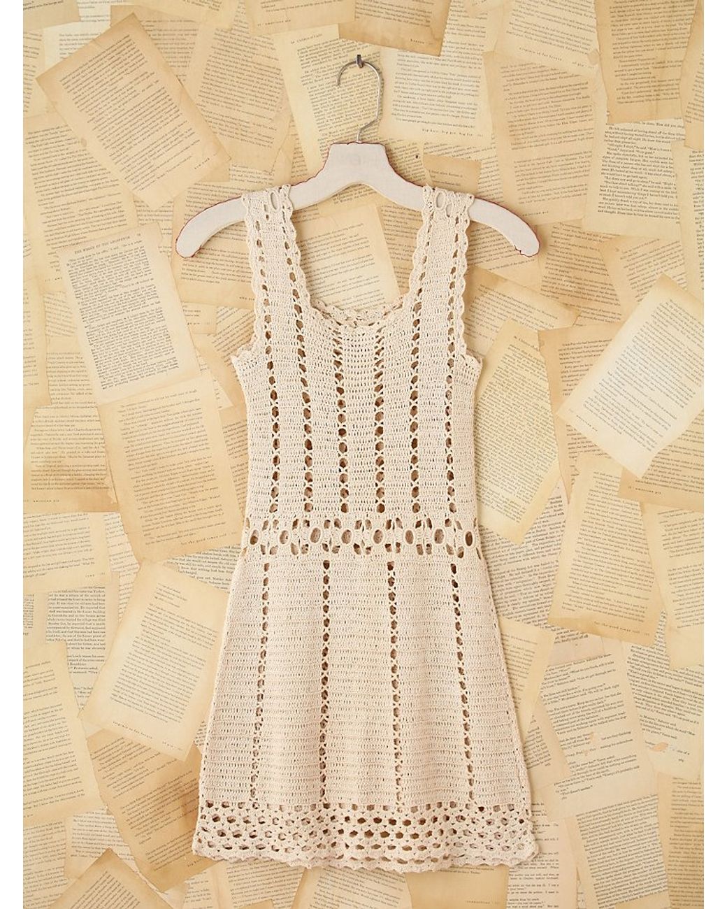Free people white crochet dress deals