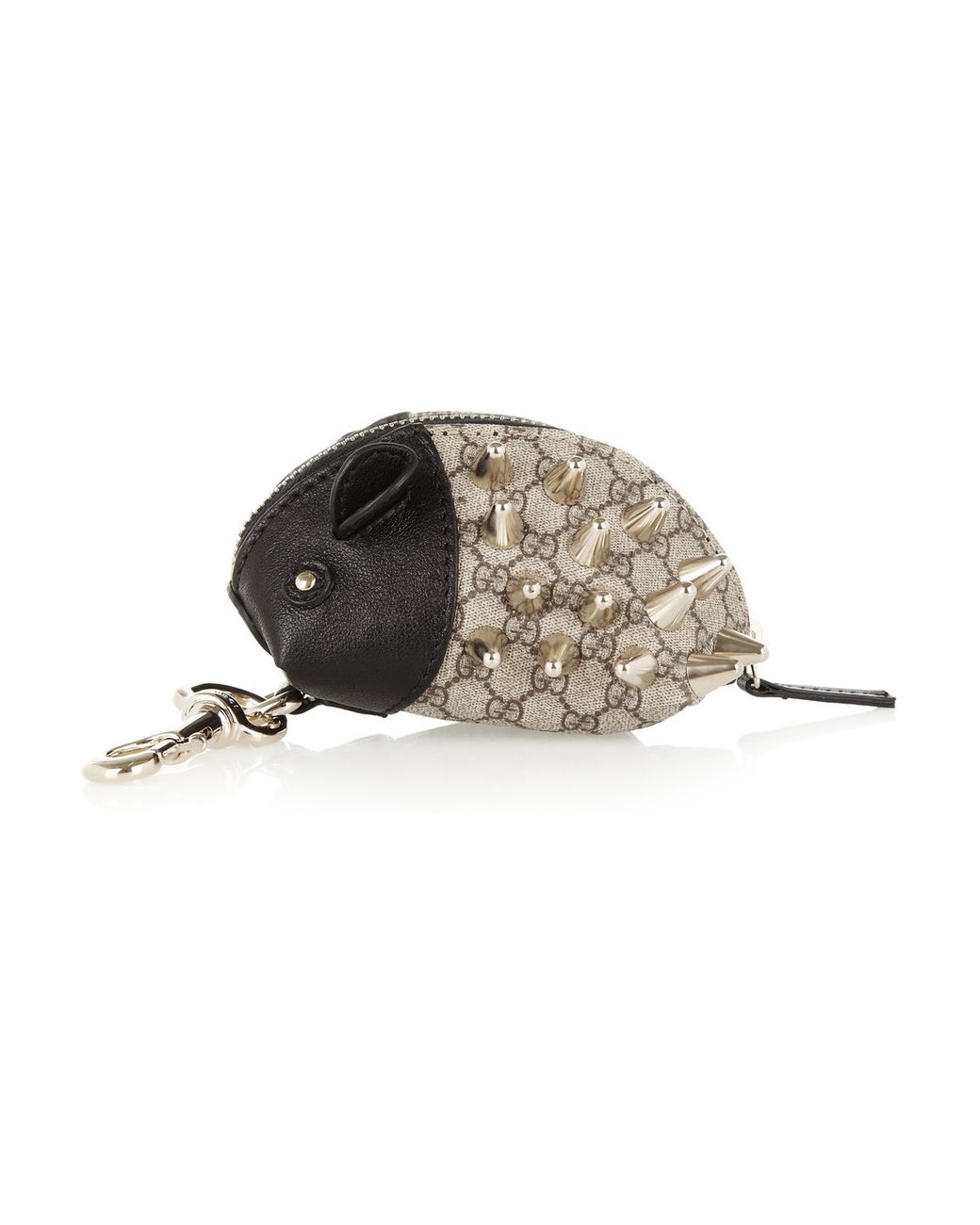 Gucci Hedgehog Leather and Twill Coin Purse in Black Lyst