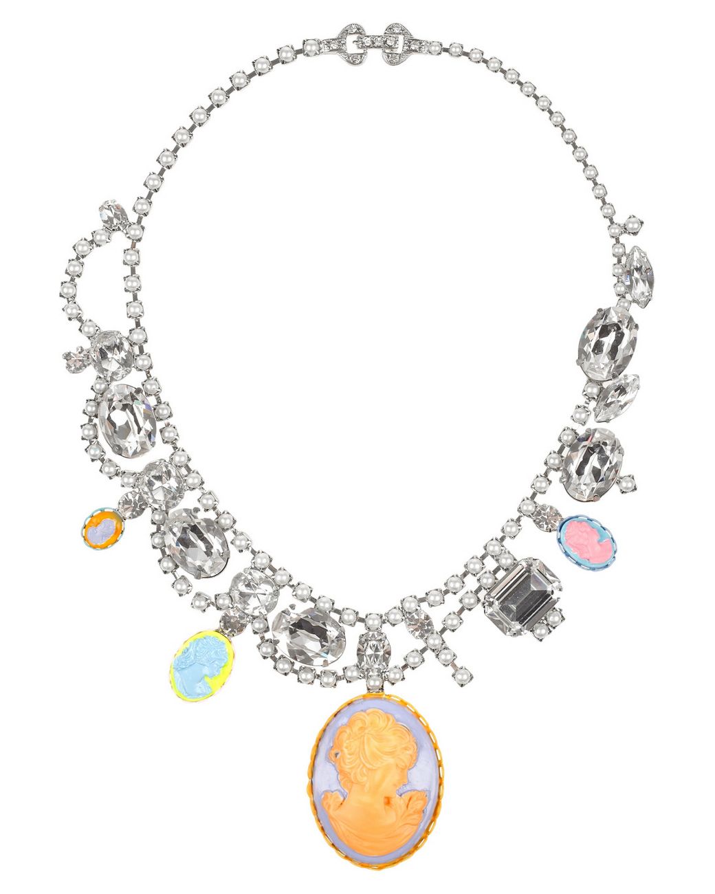 Tom Binns Cameo Jobin Swarovski Crystal Necklace Lyst
