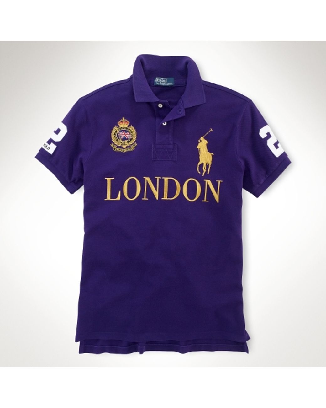 Polo Ralph Lauren Custom Fit Big Pony City Polo in Blue for Men | Lyst