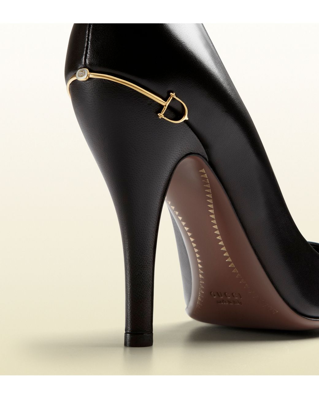 Gucci Black Leather High-heel Pump | Lyst