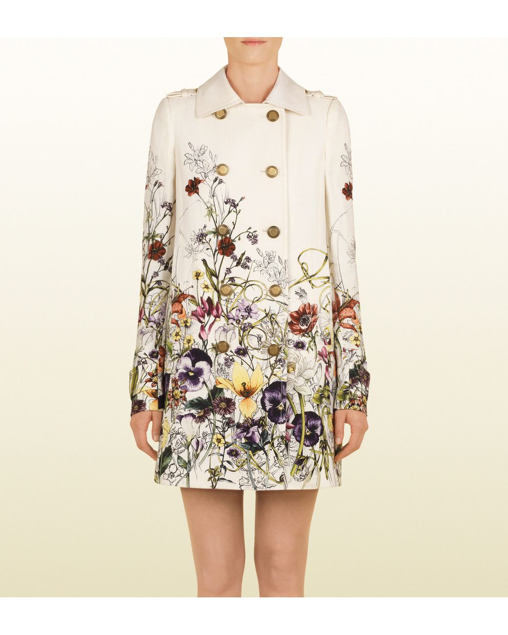 Gucci Coat in White Lyst