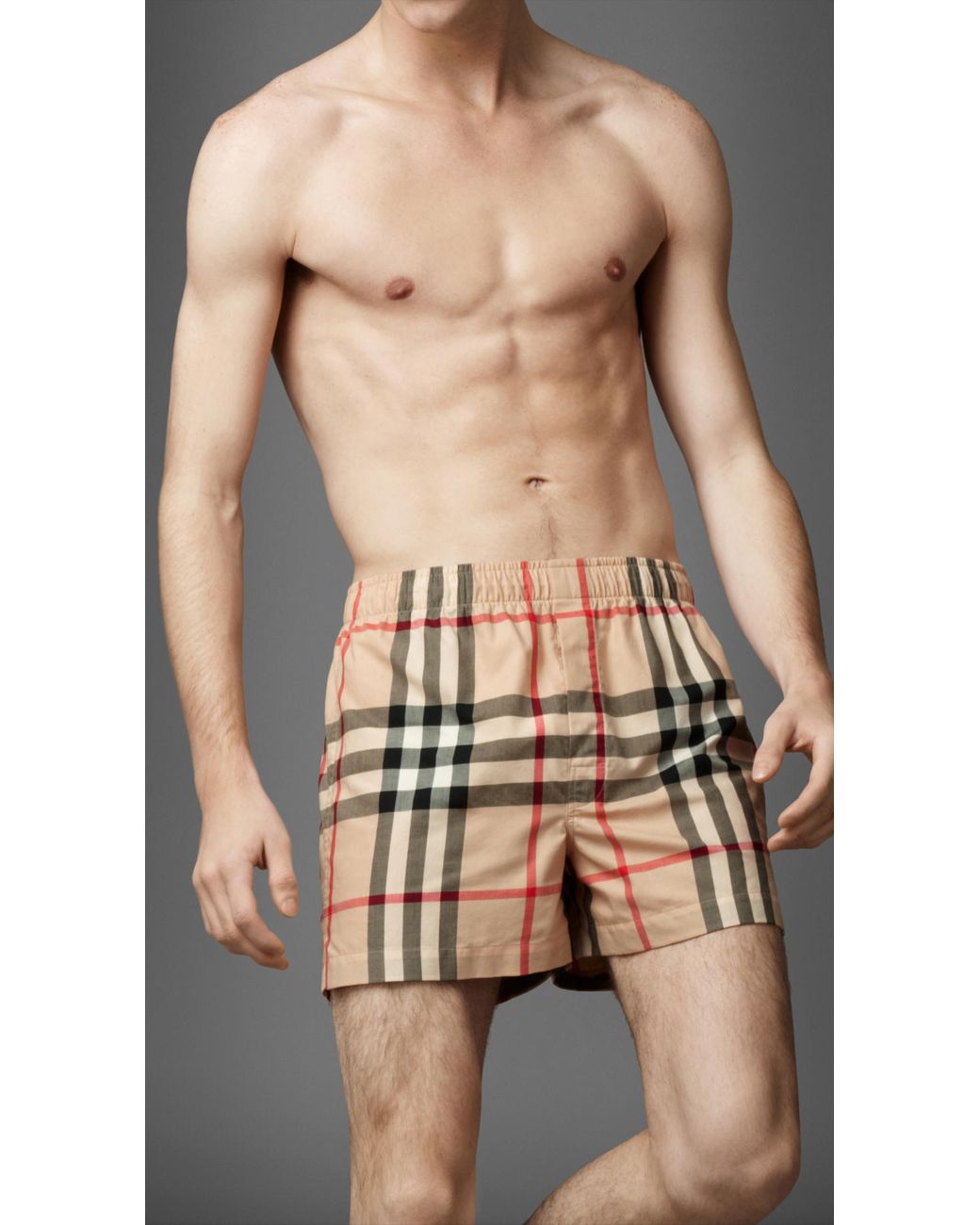 Burberry Classic Check Boxer Shorts in Natural for Men | Lyst