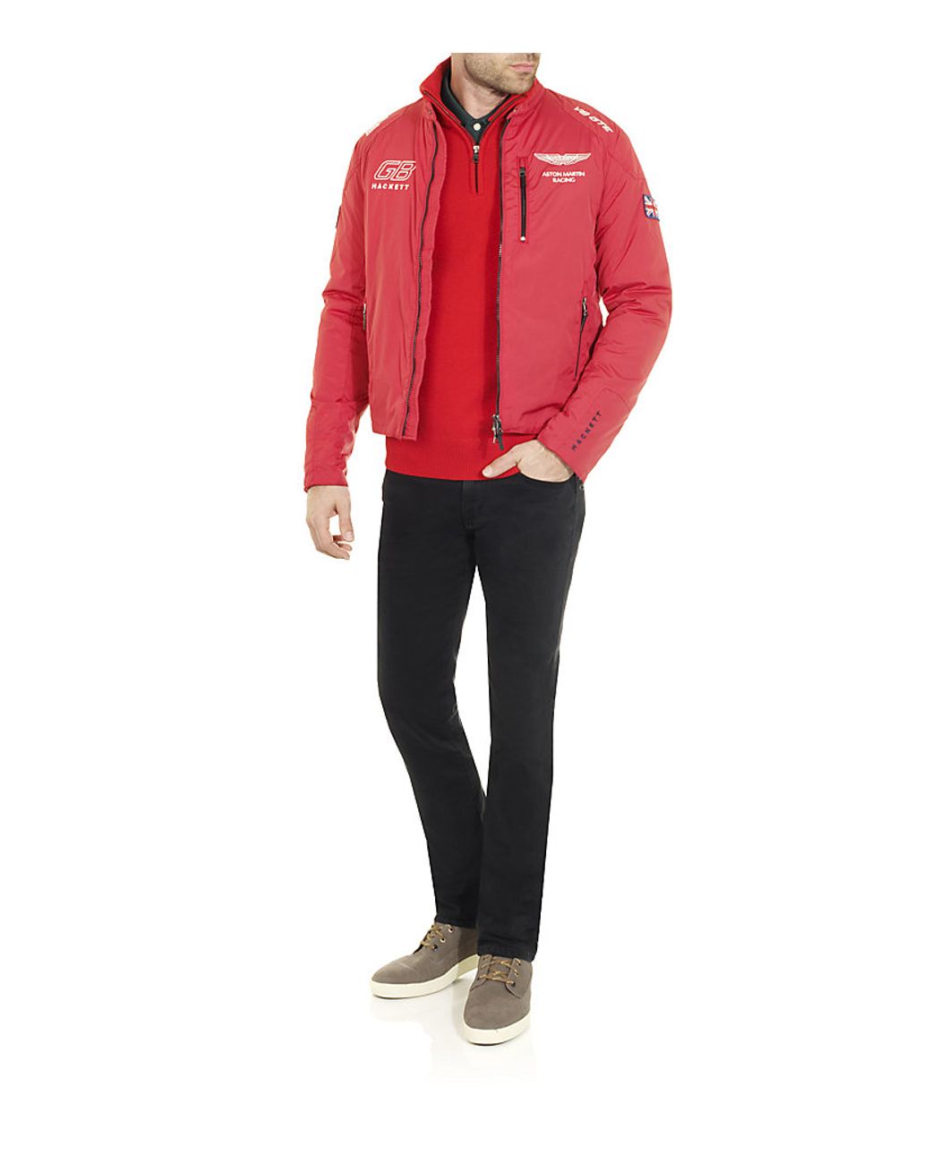 Hackett Aston Martin Racing Jacket in Red for Men | Lyst Canada