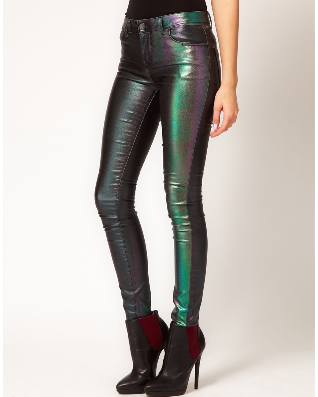 ASOS Skinny Jeans in Holographic Finish | Lyst