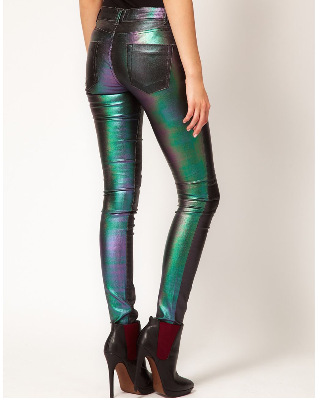 ASOS Skinny Jeans in Holographic Finish | Lyst