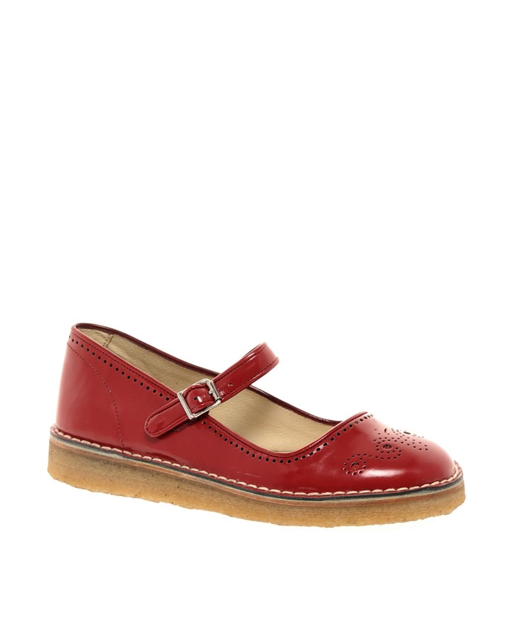 YMC Red Mary Jane Flat Shoes Lyst