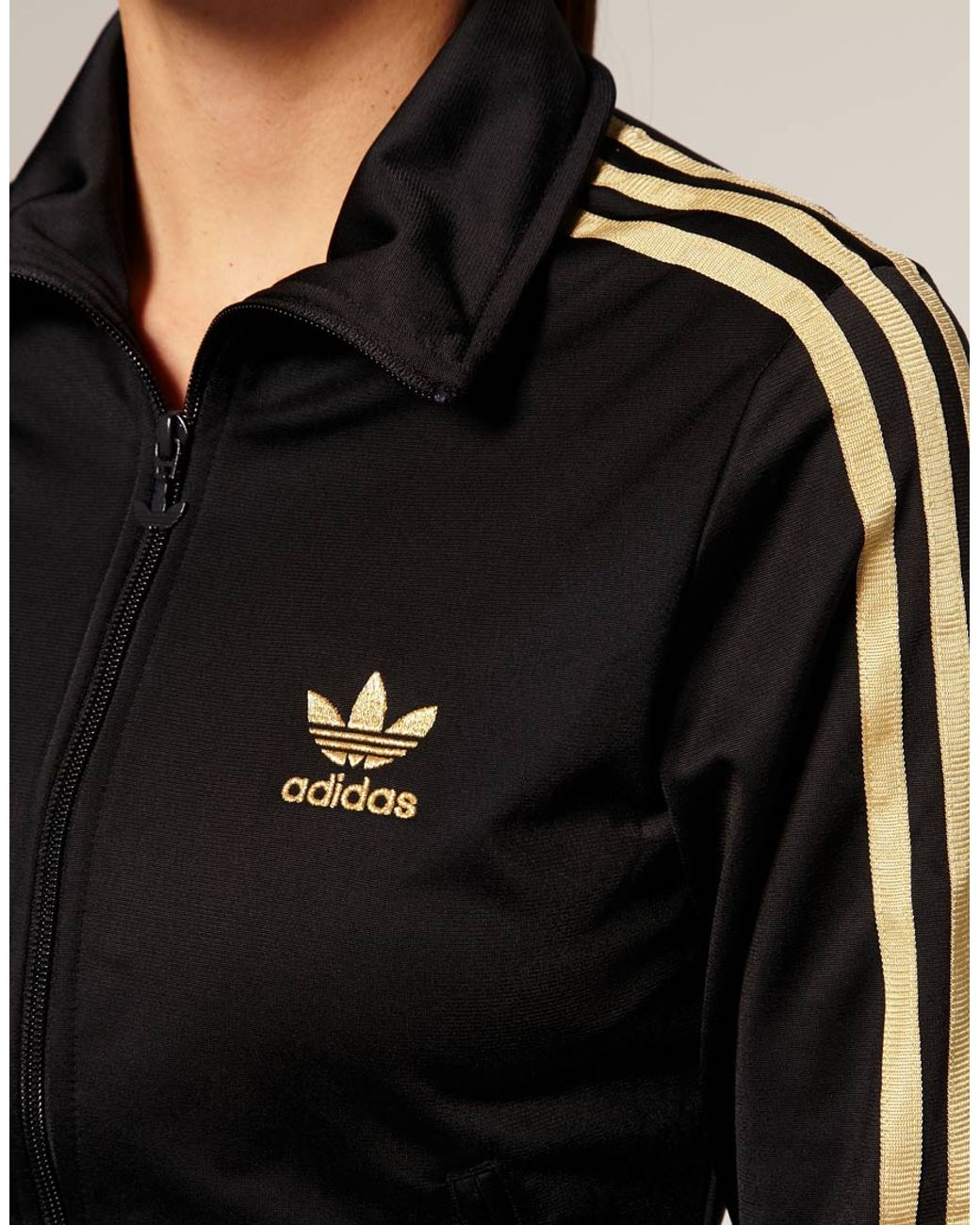 adidas Track Jacket in Black | Lyst