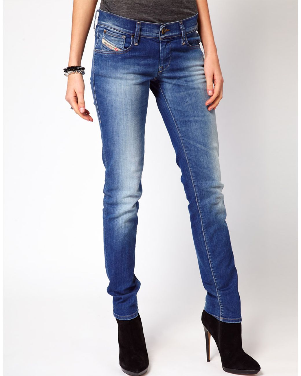 DIESEL Getlegg Skinny Jeans in Blue | Lyst Canada
