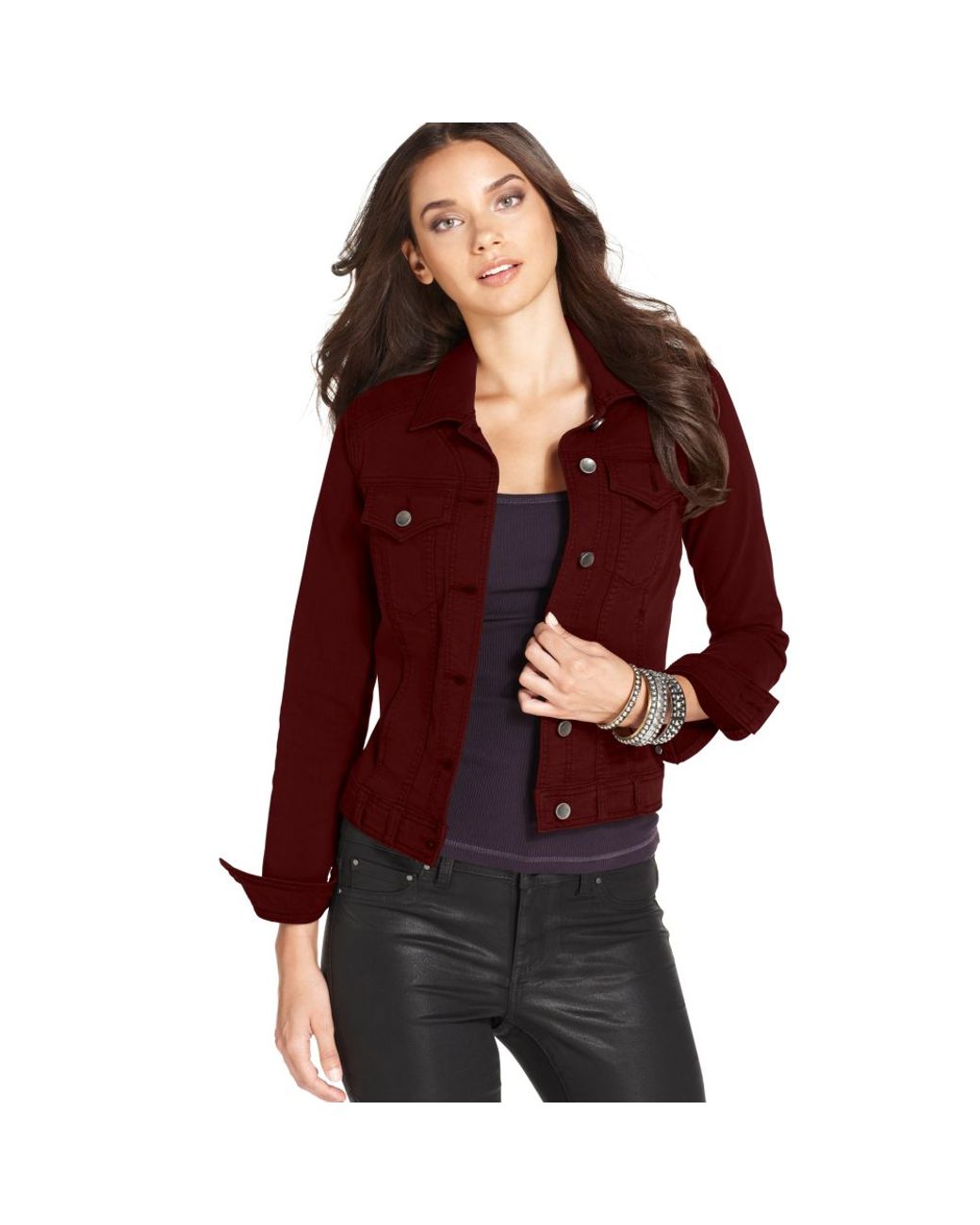 Button Down To Play Jacket, Burgundy – Chic Soul