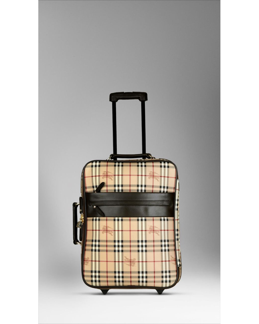 Burberry Haymarket Check Suitcase in Natural for Men | Lyst