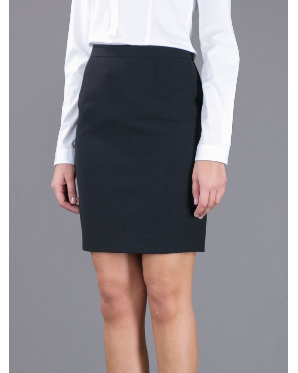 DSquared² Short Pencil Skirt in Black | Lyst