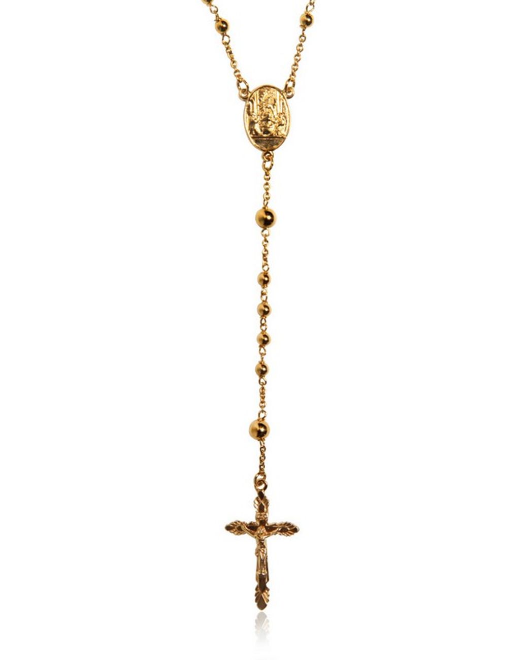 Men's rosary sales necklace gold