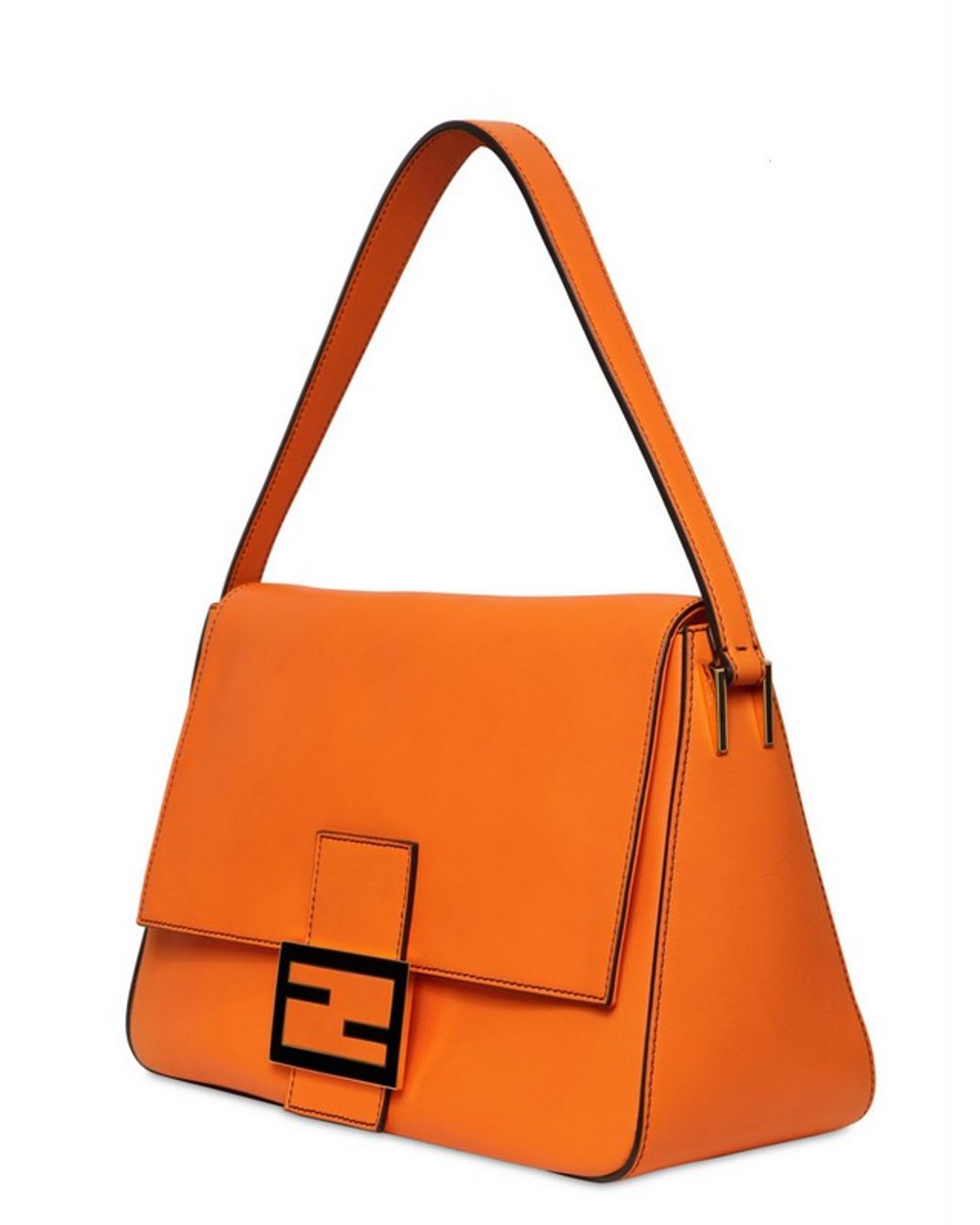 Fendi Big Mamma Leather Shoulder Bag in Orange Lyst