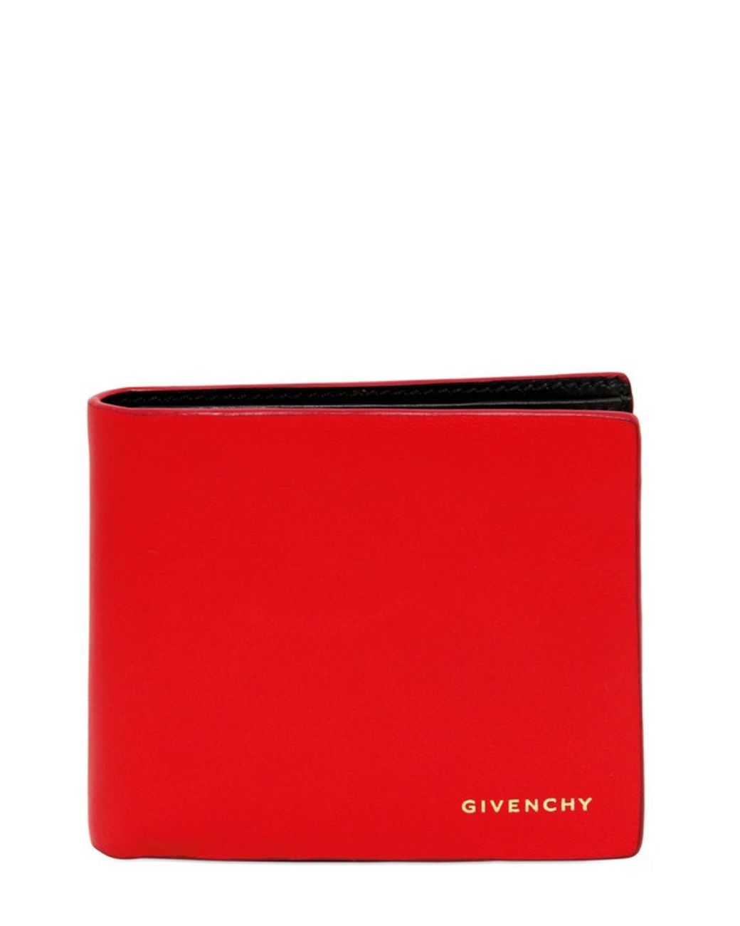 Givenchy Printed Logo Two Tone Leather Wallet in Red for Men | Lyst