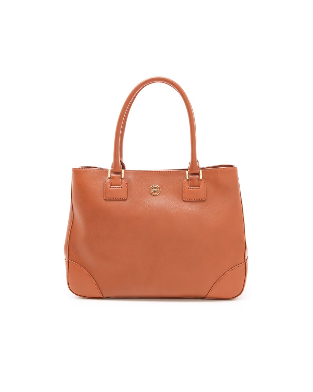 Tory Burch Robinson East West Tote in Brown | Lyst