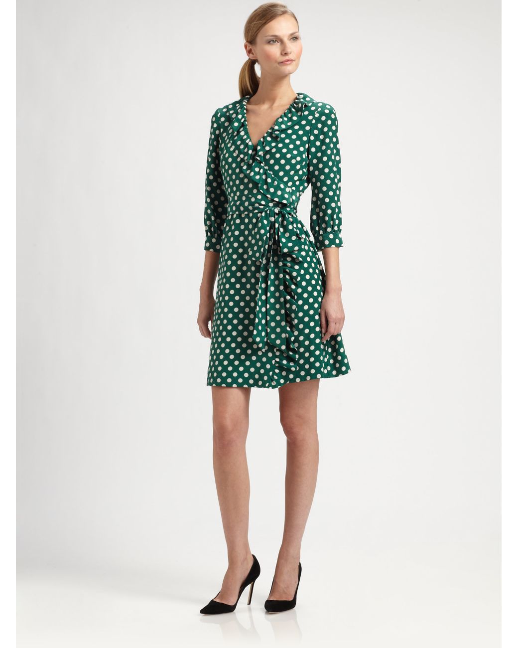 Kate Spade Daniella Wrap Dress in Green Lyst