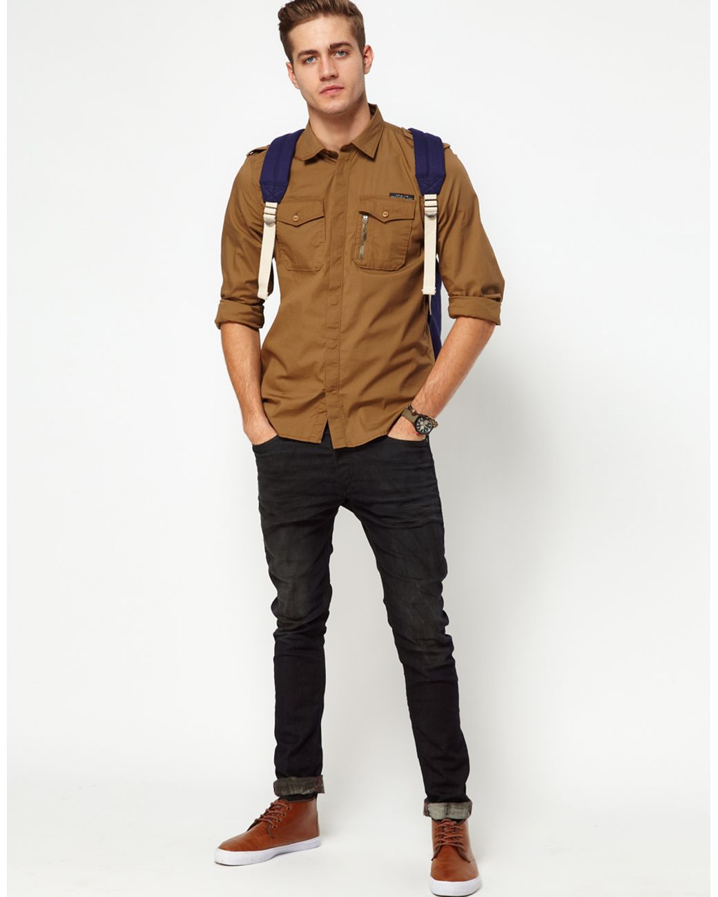 DIESEL Shirt Siranella Military Style 