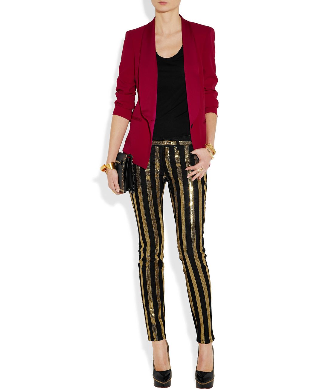 Michael kors shop jeans womens gold