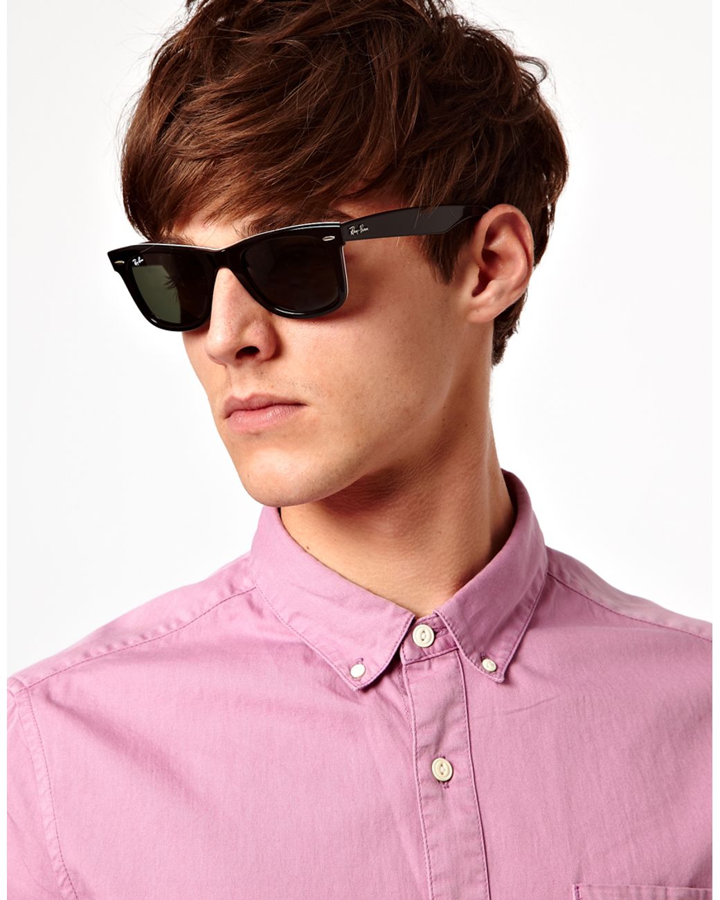 Ray-Ban Wayfarer Sunglasses with Internal Print in Red for Men | Lyst