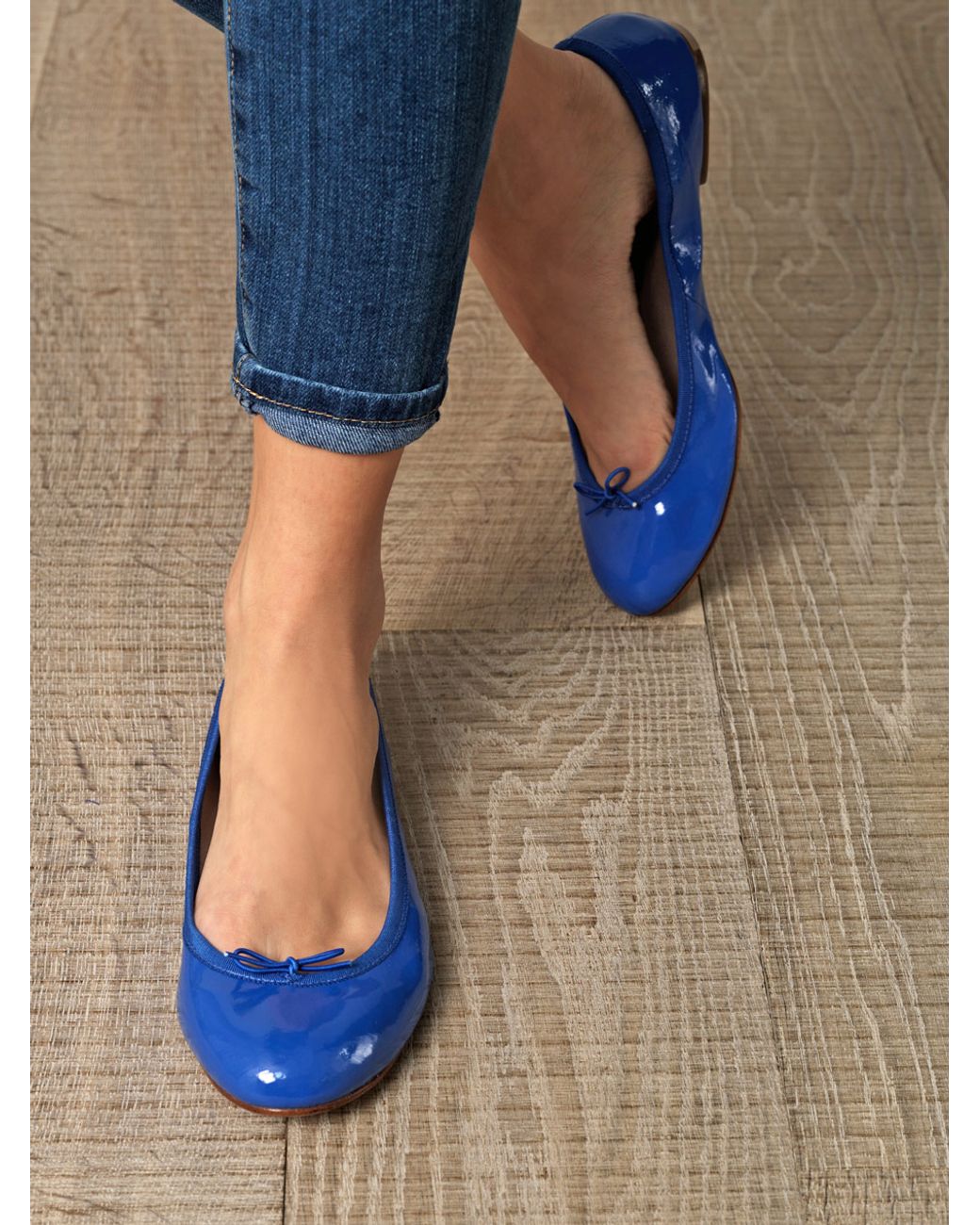 Bloch Patent Leather Flats in Blue