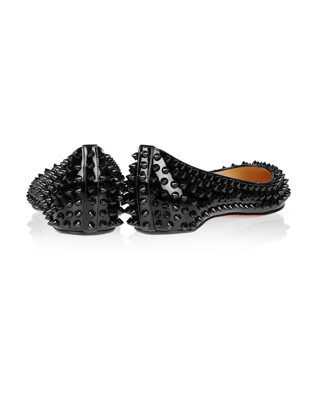 Christian Louboutin Pigalle Spikes Flat in Black | Lyst