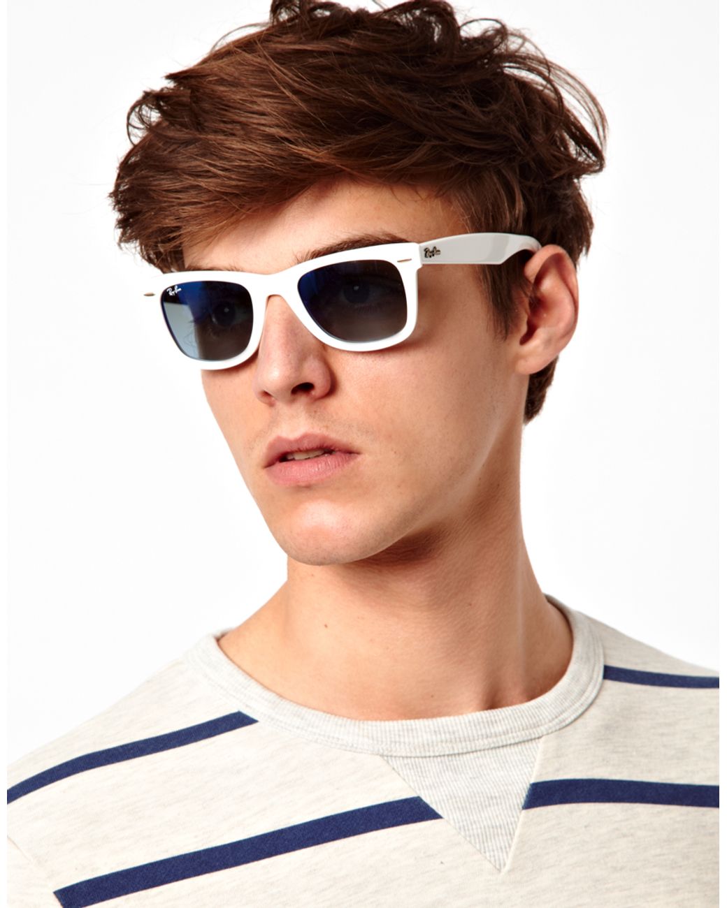 pols Beschrijving Vooraf Ray-Ban Wayfarer Sunglasses with Internal London Print in White for Men |  Lyst