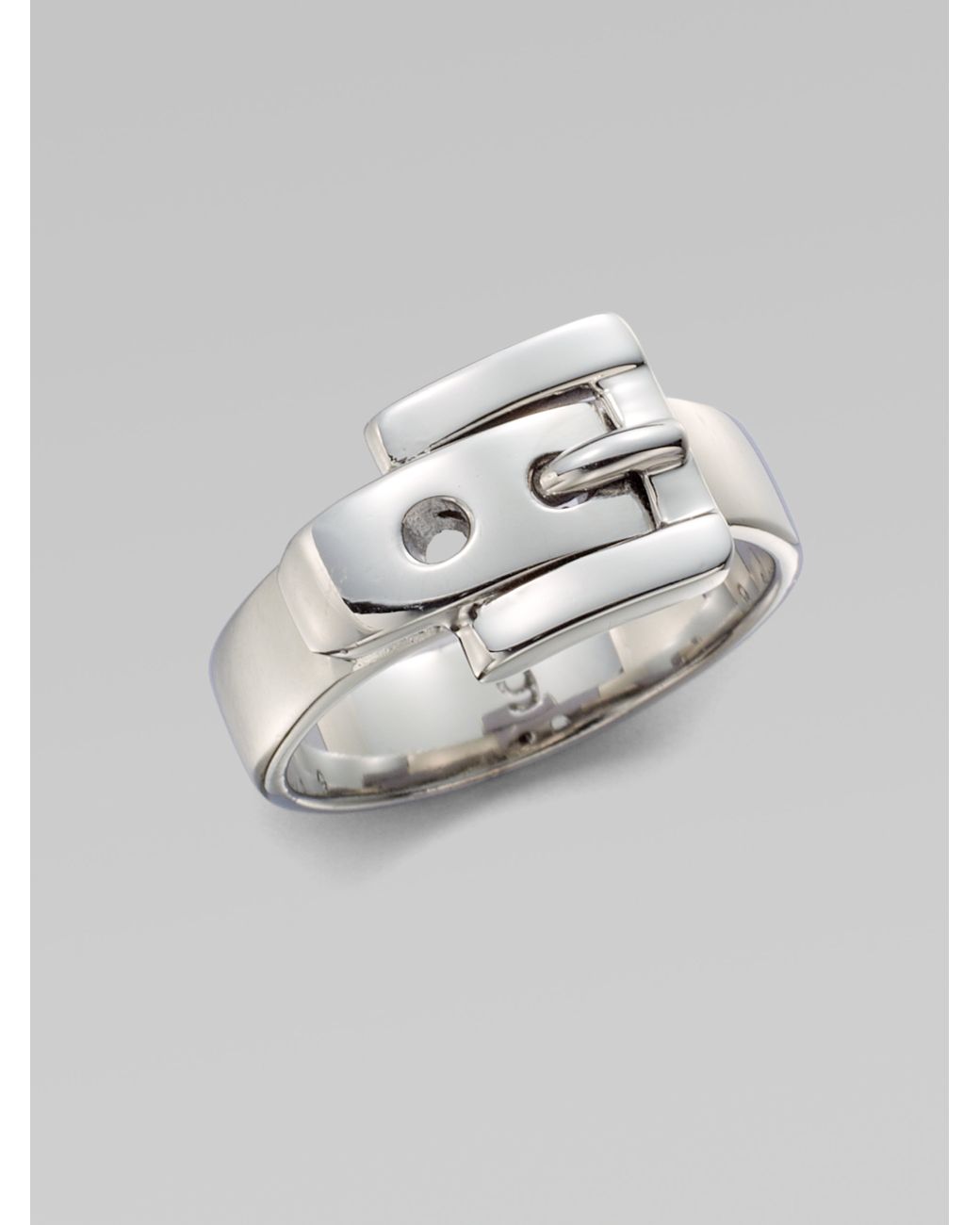 Michael Kors Belt Buckle Ring in Metallic | Lyst