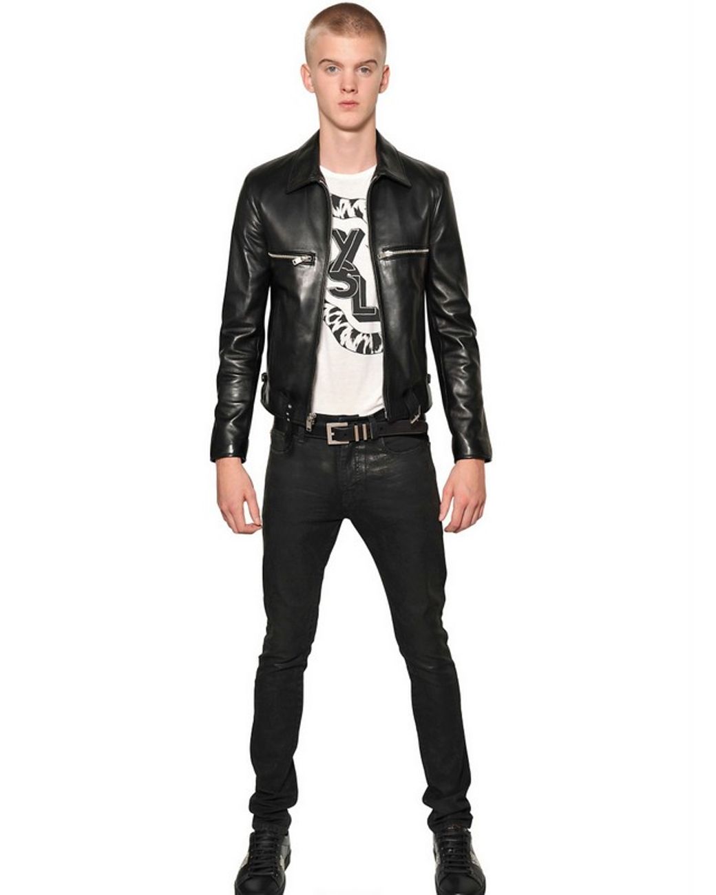 Saint Laurent Nappa Leather Jacket in Black for Men | Lyst UK