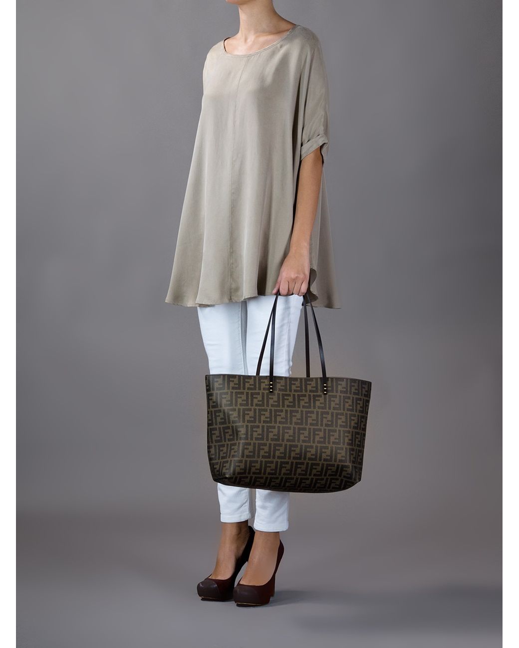Fendi monogram tote bag on sale