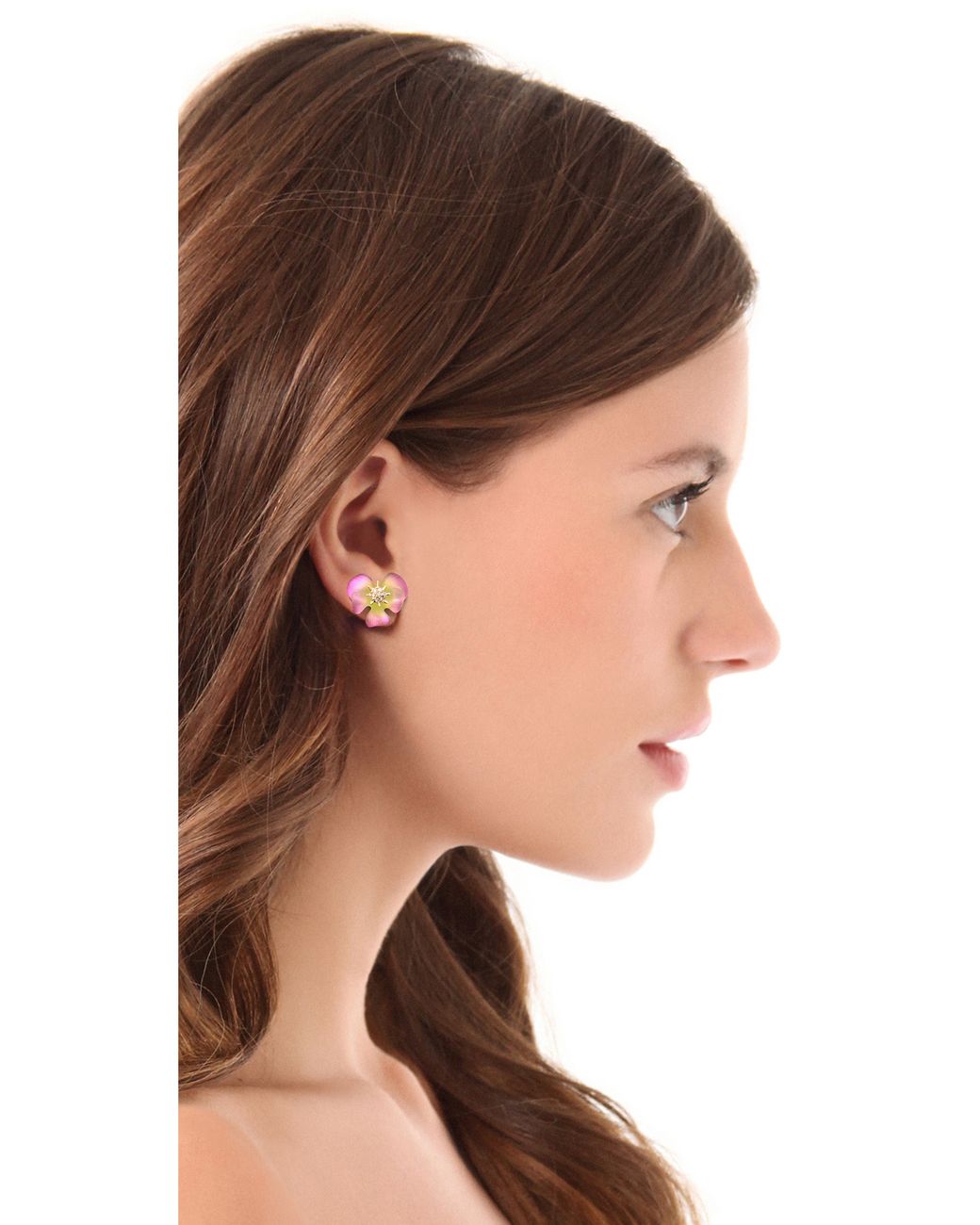 Alexis Bittar Ophelia Pansy Post Earrings in Pink | Lyst