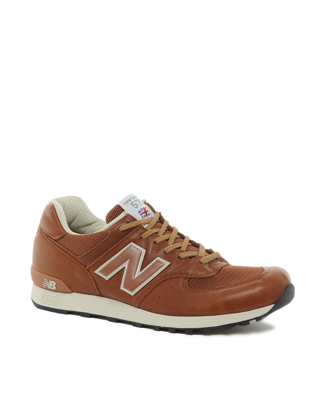 New Balance 576 Made in England Leather Trainers in Brown for Men | Lyst