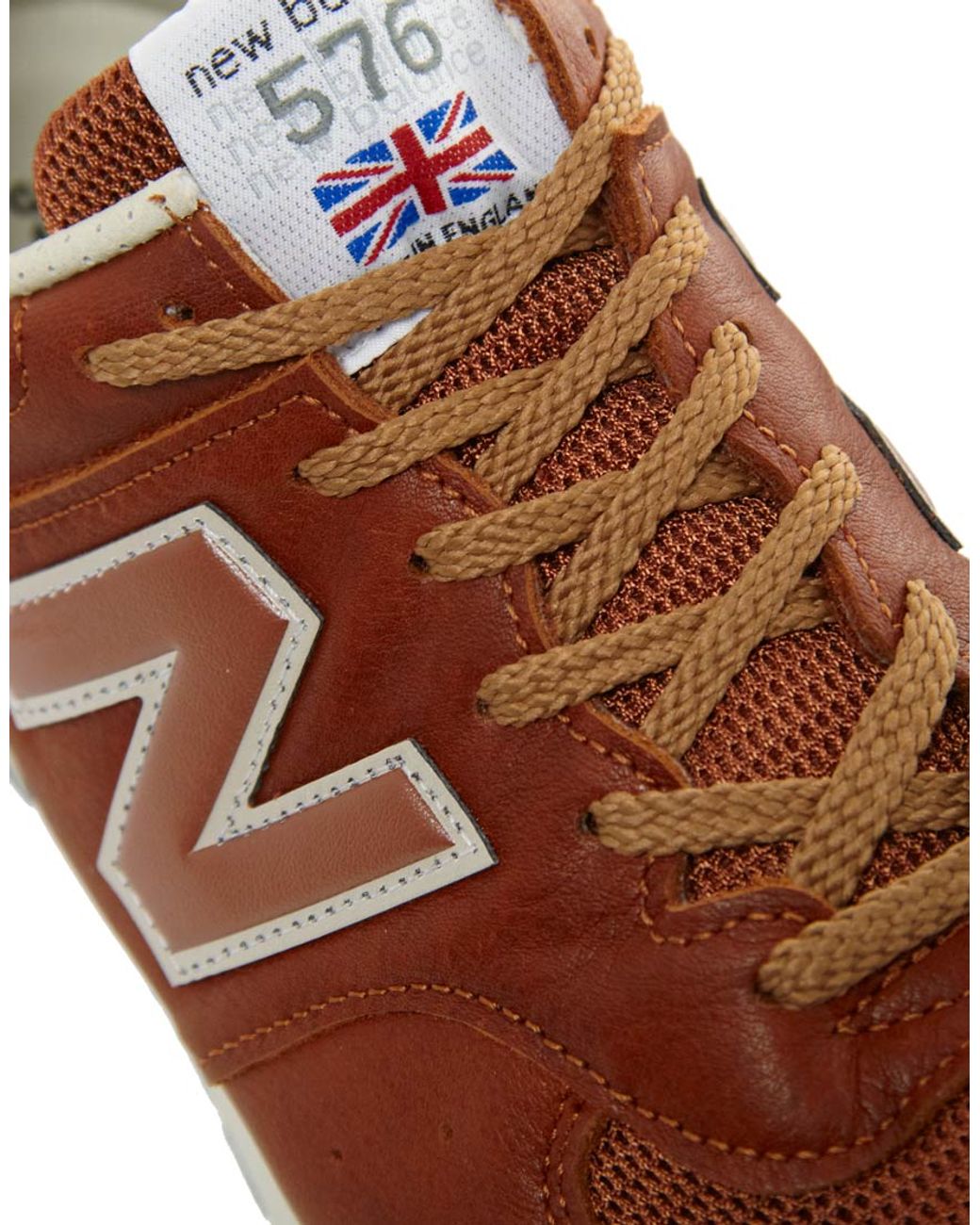 Amplia gama Sanción Abrasivo New Balance 576 Made in England Leather Trainers in Brown for Men | Lyst