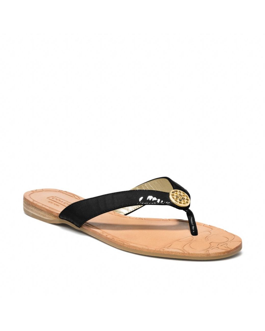 COACH Sara Sandal in Black Lyst