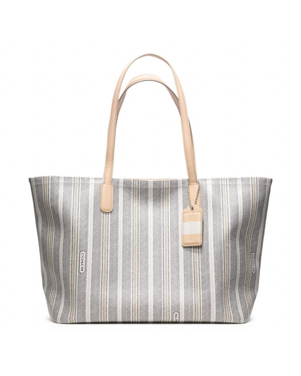 Coach Purse: 41852 Mult-Color Legacy Striped Tote Bag