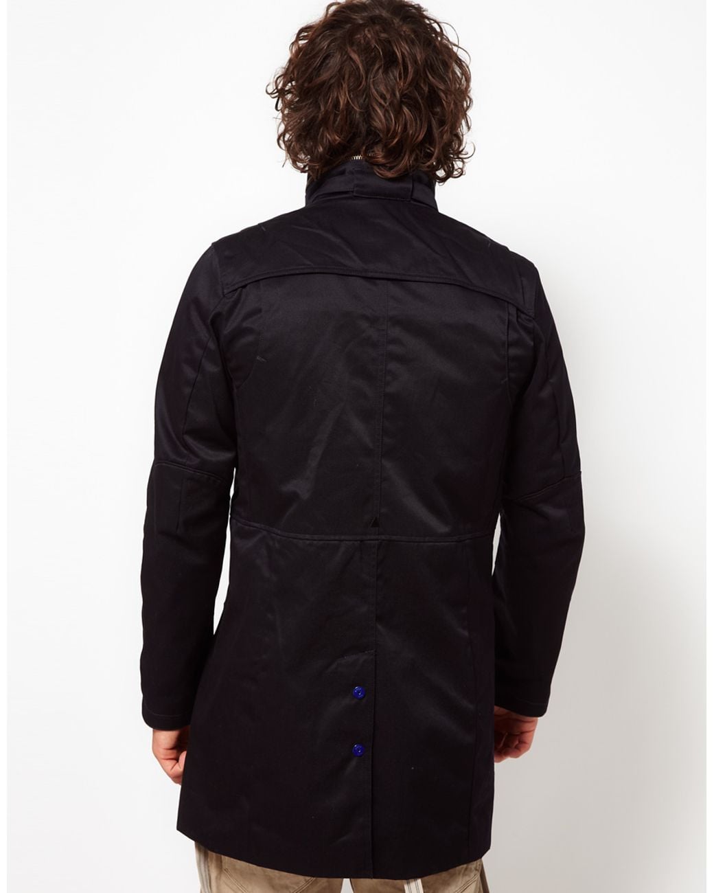 G-Star RAW Trench Coat Doonray Dock Twill in Blue for Men | Lyst